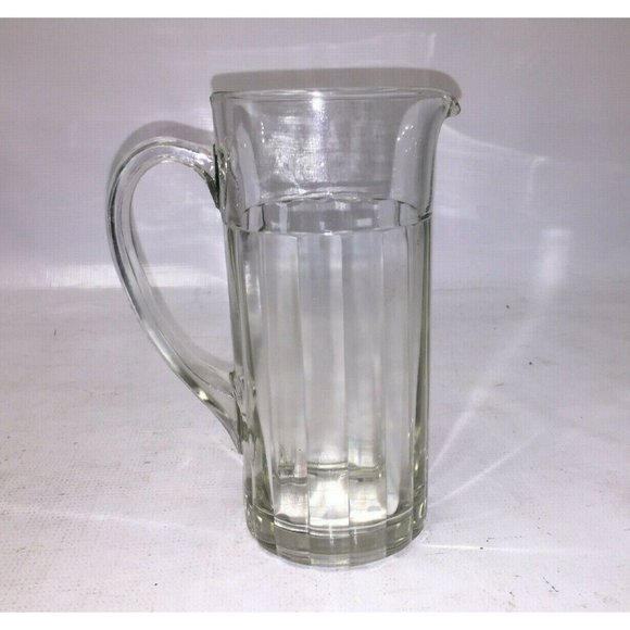Glass Juice Pitcher - Classic Design - Partially Lined with Large Handle - Picture 1 of 5